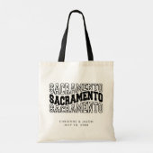 Sacramento bruiloft welkom tote bag (Achterkant)