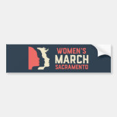 Sacramento-Bumpersticker, vrouwenmars Bumpersticker (Voorkant)