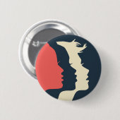 Sacramento-Button, vrouwenmars Ronde Button 5,7 Cm (Voorkant /achterkant)