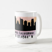 Sacramento CA City Skyline Koffiemok (Voorkant rechts)