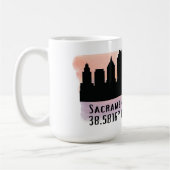 Sacramento CA City Skyline Koffiemok (Links)