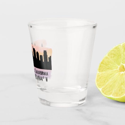 Sacramento CA City Skyline Shot Glas (Rechts)