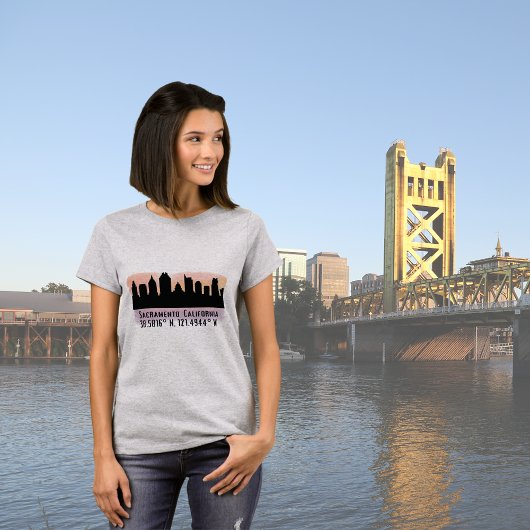 Sacramento CA City Skyline T-shirt