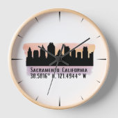 Sacramento CA Stadssilhouet   (Voorkant)