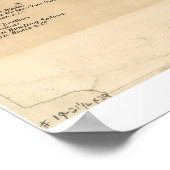 Sacramento California 1850 Panoramische Kaart Poster (Hoek)