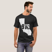 Sacramento California 916 Area Code T-shirt (Voorkant volledig)
