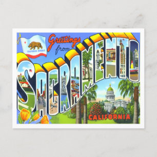 Sacramento, California  Big Letters Briefkaart