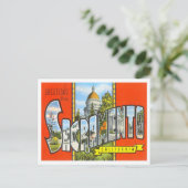 Sacramento, California  Big Letters Postcar Briefkaart (Staand voorkant)
