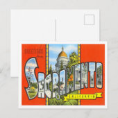 Sacramento, California  Big Letters Postcar Briefkaart (Voorkant / Achterkant)