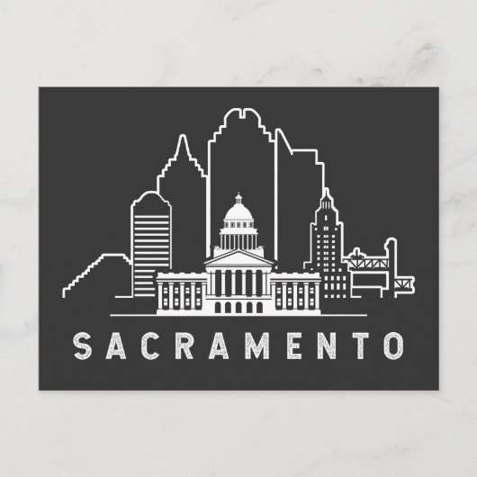 Sacramento California Briefkaart (Voorkant)
