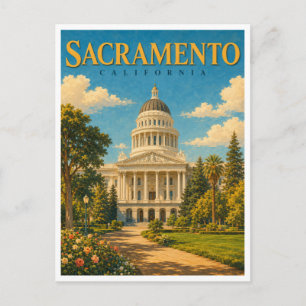 Sacramento California Capitol Dome GeoSaga Briefkaart