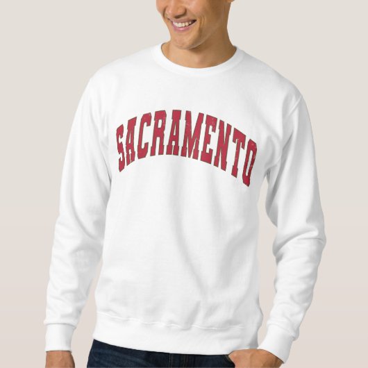 Sacramento California  College Style Trui (Voorkant)