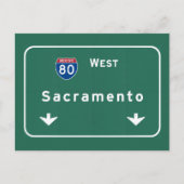 Sacramento California Interstate Highway Freeway : Briefkaart (Voorkant)