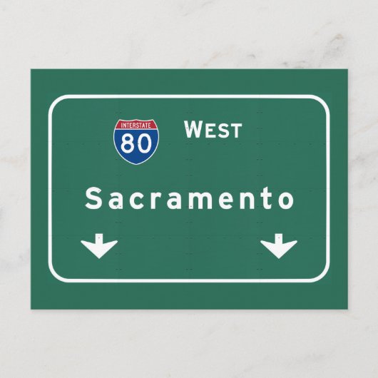 Sacramento California Interstate Highway Freeway : Briefkaart (Voorkant)