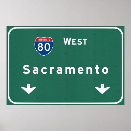 Sacramento California Interstate Highway Freeway : Poster (Voorkant)