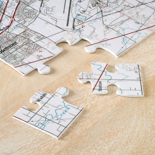 Sacramento California Map (1994) Legpuzzel (Zijkant)