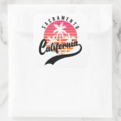 Sacramento, California Retro Sticker (Tas)