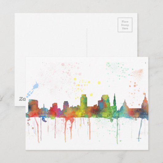 SACRAMENTO, CALIFORNIA SKYLINE BRIEFKAART (Voorkant / Achterkant)