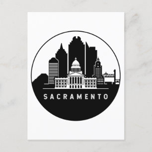 Sacramento California Skyline Briefkaart