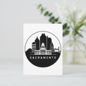 Sacramento California Skyline Briefkaart (Staand voorkant)