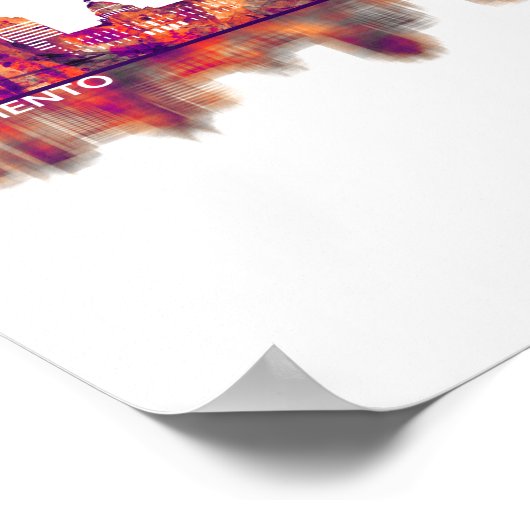 Sacramento California Skyline Poster (Hoek)