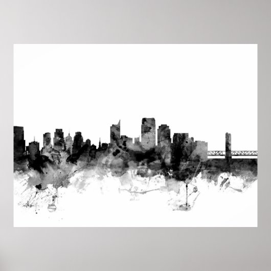 Sacramento California Skyline Poster (Voorkant)