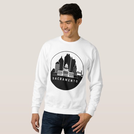 Sacramento California Skyline Trui (Voorkant volledig)