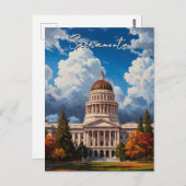 Sacramento California State Capitol Briefkaart (Voorkant / Achterkant)