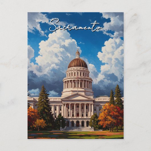 Sacramento California State Capitol Briefkaart (Voorkant)