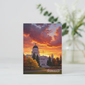 Sacramento California State Capitol Sunset Briefkaart (Staand voorkant)