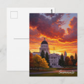 Sacramento California State Capitol Sunset Briefkaart (Voorkant / Achterkant)