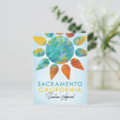 Sacramento California Sunshine Travel Briefkaart (Staand voorkant)