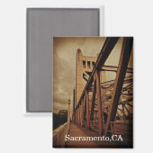 Sacramento California Tower Bridge Magneet (Voorkant / Achterkant)