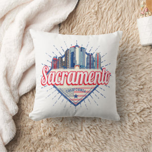 Sacramento California Verenigde Staten Skyline Ver Kussen