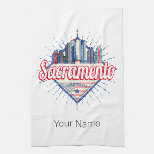 Sacramento California Verenigde Staten Skyline Ver Theedoek