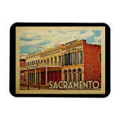 Sacramento California Vintage Travel Magneet (Horizontaal)