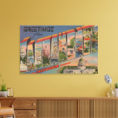 Sacramento, CaliforniaLarge Letter Scenes 2 Canvas Afdruk (Insitu (Woonkamer))