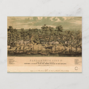 Sacramento, Californië (1850) Briefkaart