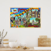 Sacramento Californië - Briefkaart met grote lette Poster (Keuken)
