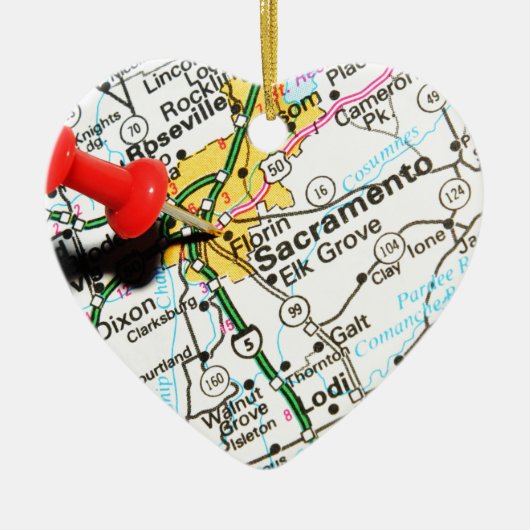 Sacramento, Californië Keramisch Ornament (Voorkant)