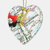 Sacramento, Californië Keramisch Ornament (Links)