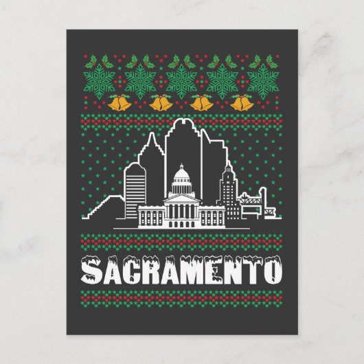 Sacramento Californië Lelijke Kerstmis Briefkaart (Voorkant)