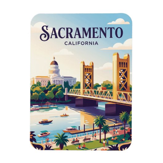 Sacramento Californië Magneet (Verticaal)