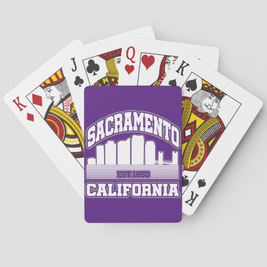 Sacramento, Californië Pokerkaarten (Achterkant)