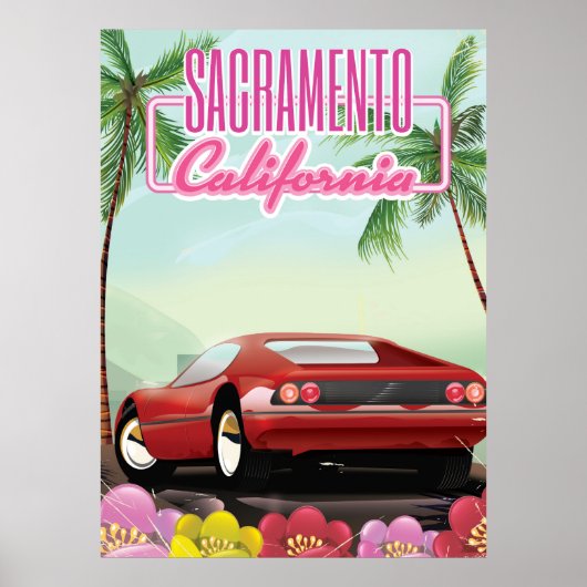 Sacramento Californië reisposter Poster (Voorkant)