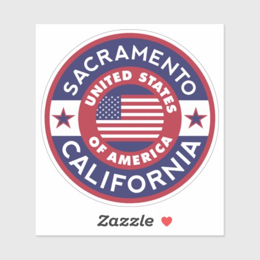SACRAMENTO, Californië Sticker (Vel)