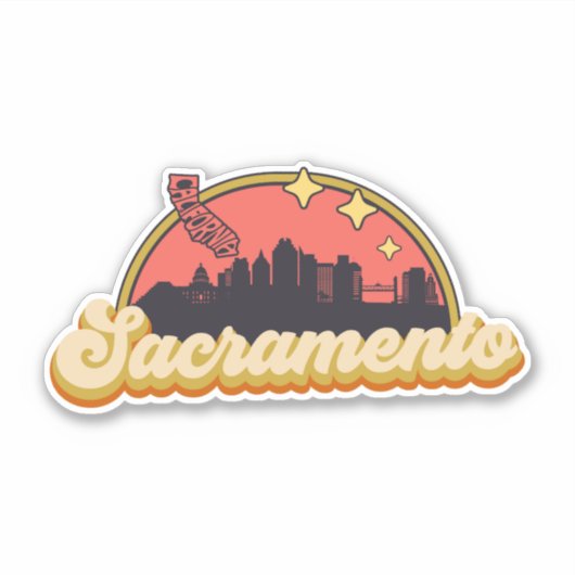 Sacramento, Californië Sticker (Voorkant)