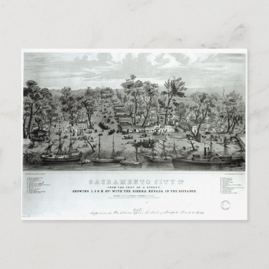 Sacramento City, California Briefkaart (Voorkant)