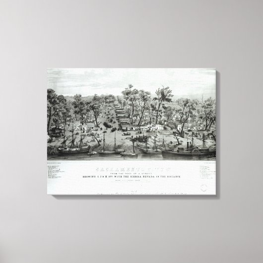 Sacramento City, California Canvas Afdruk (Voorkant)