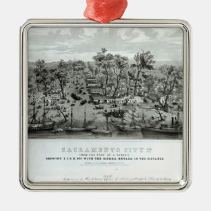 Sacramento City, California Metalen Ornament